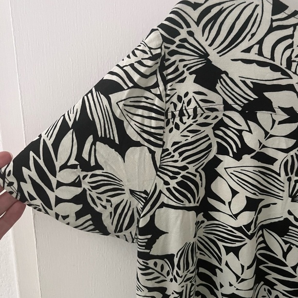 Tahari Mini Dress Black & White Floral 1X Plus Size - Picture 9 of 11